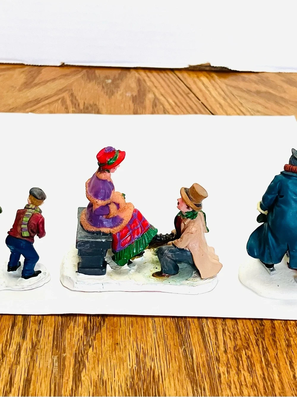 Lemax Christmas Village Figures Set Of 3 Minor Wear